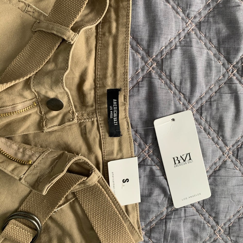 Khaki high rise skinny pants